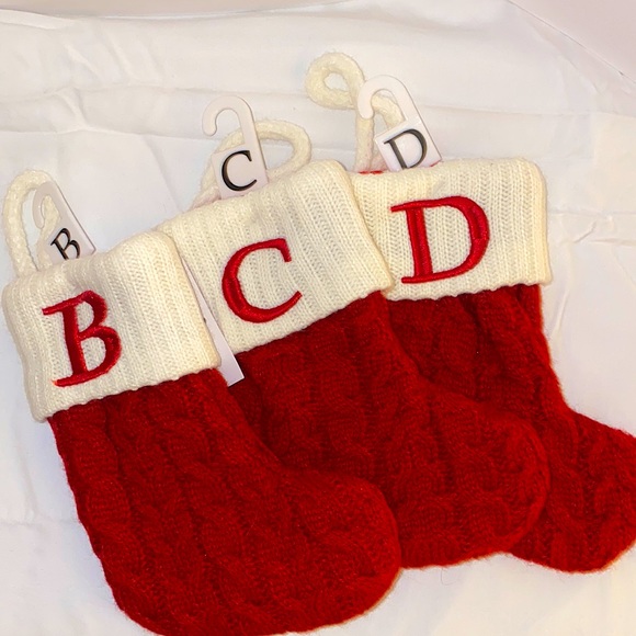 St. Nicholas Square Other - St. Nicholas Square (Kohl’s) cream & deep red knitted “Mini” Stockings C • B • D